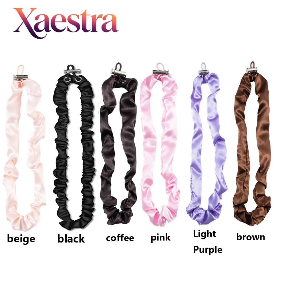 10Pcs Extra Length Adjustable Satin Wig Band Elastic Hair Tie For Afro Puff & Ponytail Non-Slip Silk Hair Scrunchies For Women