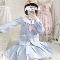 Original Authentic JK Uniform Suit Cute Sailor Suit Sweet Lolita Japanese Tea Party Half Skirt Suit