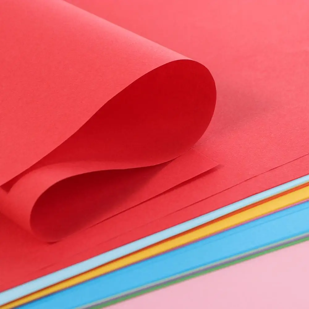 

50 Sheets A4 Handmade Colored Paper Set DIY Handcraft Handmade Origami 10 Colors Montessori Origami Handcraft Paper Girls Toys