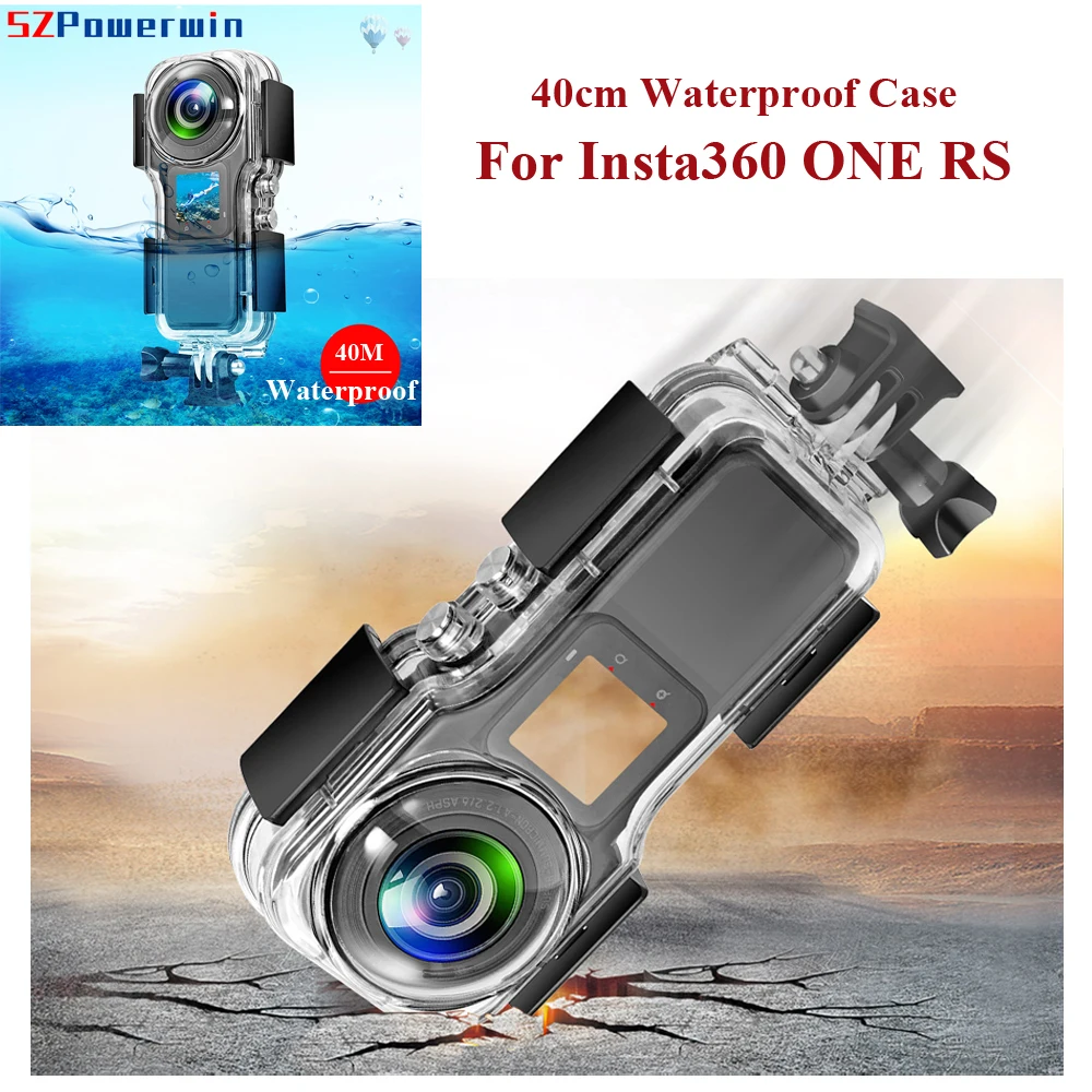 

Powerwin 40m Waterproof Diving Case for Insta360 ONE RS 1-Inch 360 Edition Panoramic Underwater Protective Camera Housing Shell