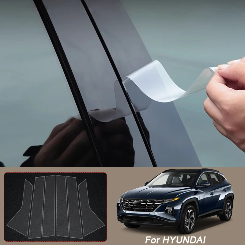 

B Pillars TPU Car Protective Film For HYUNDAI IONIQ 5 9 PALISADE SANTA FE IX45 DM SONATA DN8 TUCSON Window Body Paint Sticker