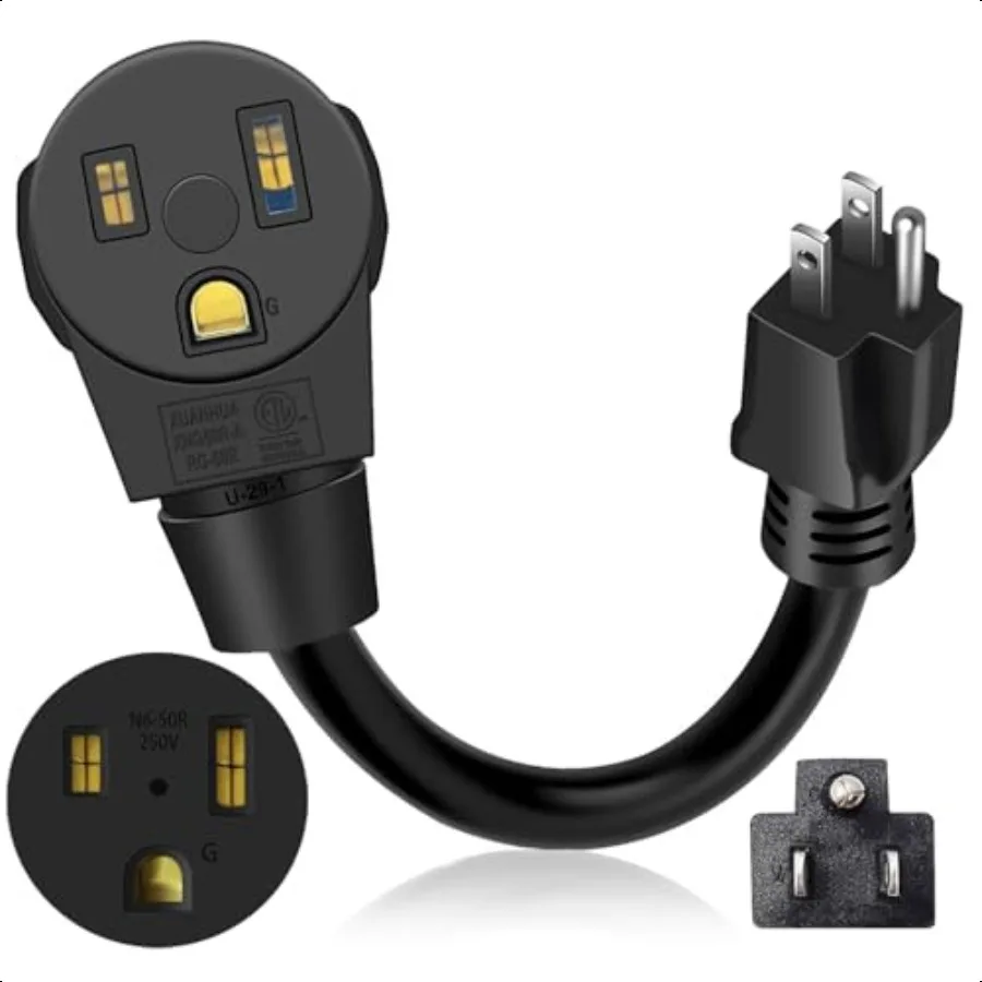 

NEMA 515 110 Вольт, 15 А, штекер к розетке NEMA 650, 50 А, адаптер для сварщика, шнур 15 А, штекер 10AWG, сверхмощный, 12 дюймов