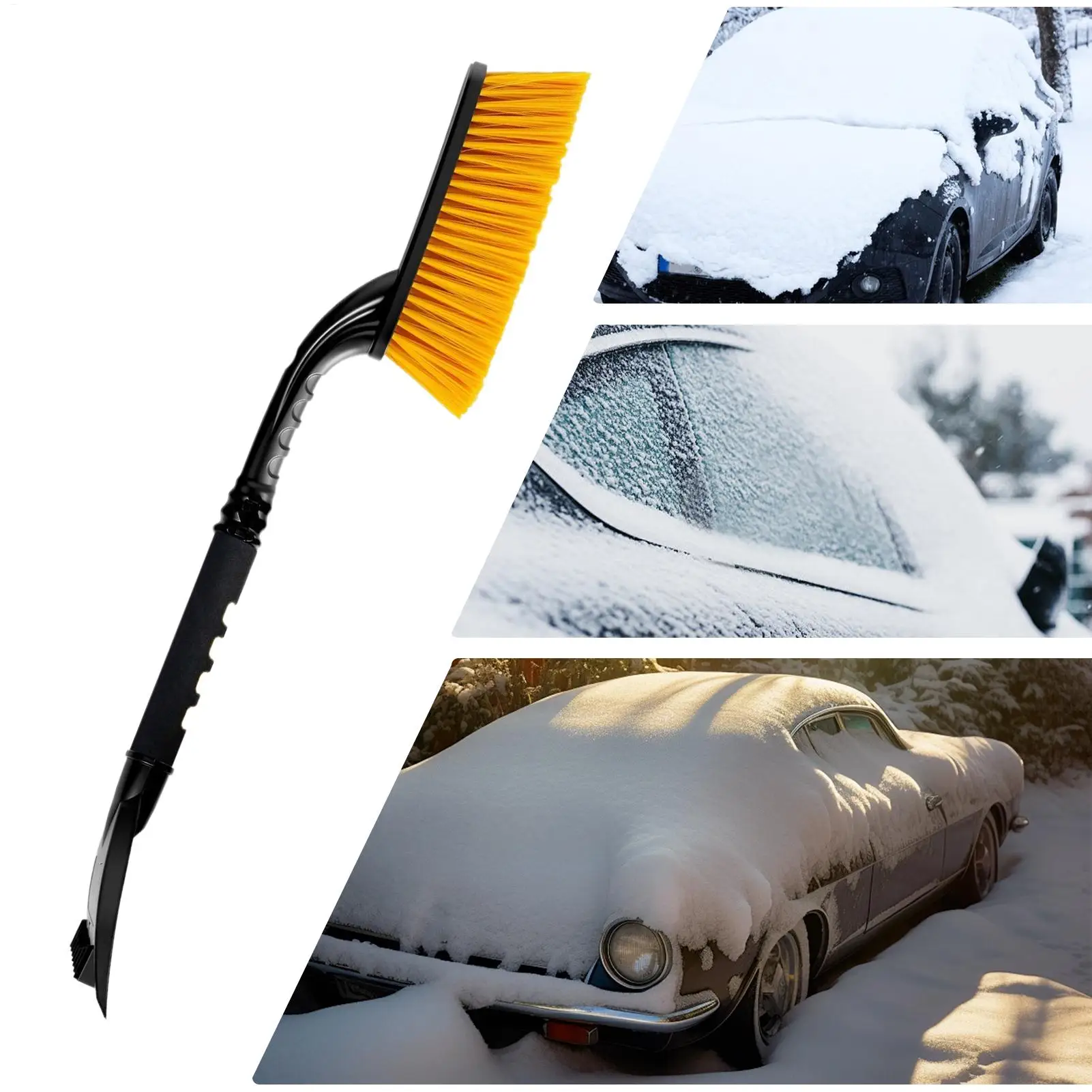 Raspador de carro escova de neve pára-brisa raspador de gelo escova de neve ferramenta de limpeza exterior pá de inverno para capô portas espelhos de teto suvs