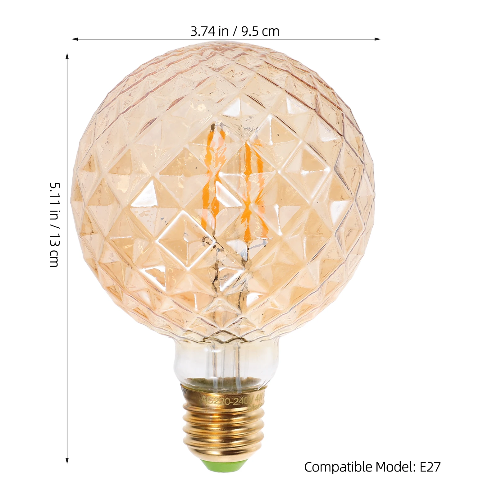 หลอดไฟ Retro Vintage Edison หลอดไฟ Led 220V 4W 2700K E27 Led Pentagram Warm White โปร่งใสแก้วหลอดไฟ home deco