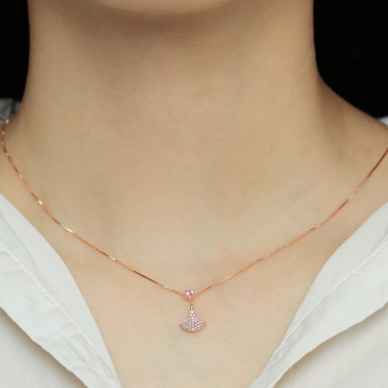 

Gold Diamond Necklaces Sparkling Dress Necklace Brand Jewelry for Women