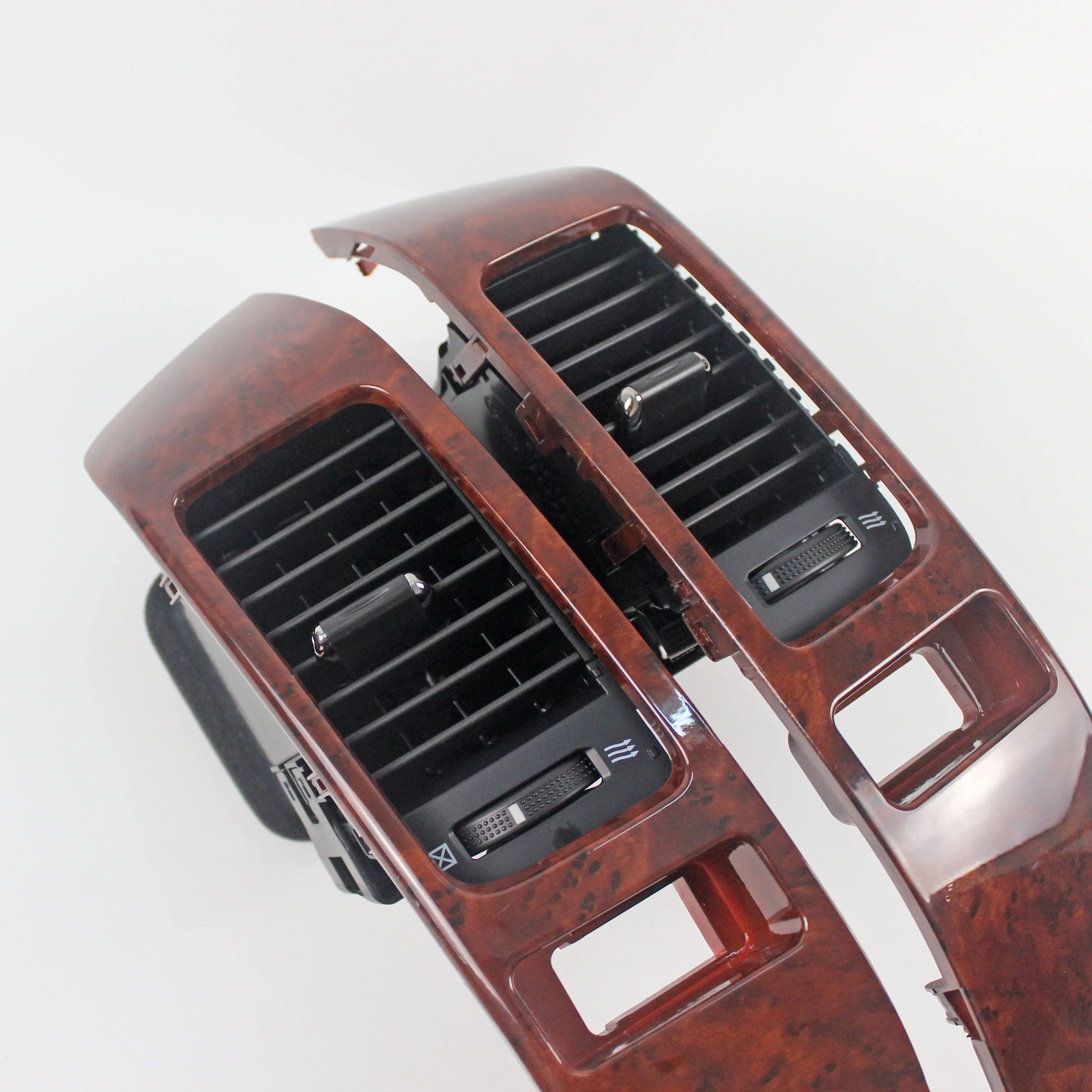 LHD Interior Wooden Dashboard Air Vent Frame Penal for Toyota Land Cruiser Prado 120 FJ120 Accessories 2003-2009