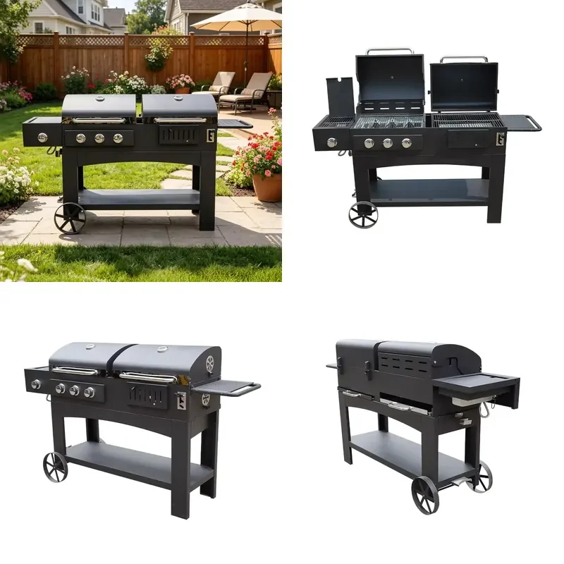 2026 Dual-Purpose & Charcoal Barbecue Stove Large Multi-Functional Carbon Steel Grill