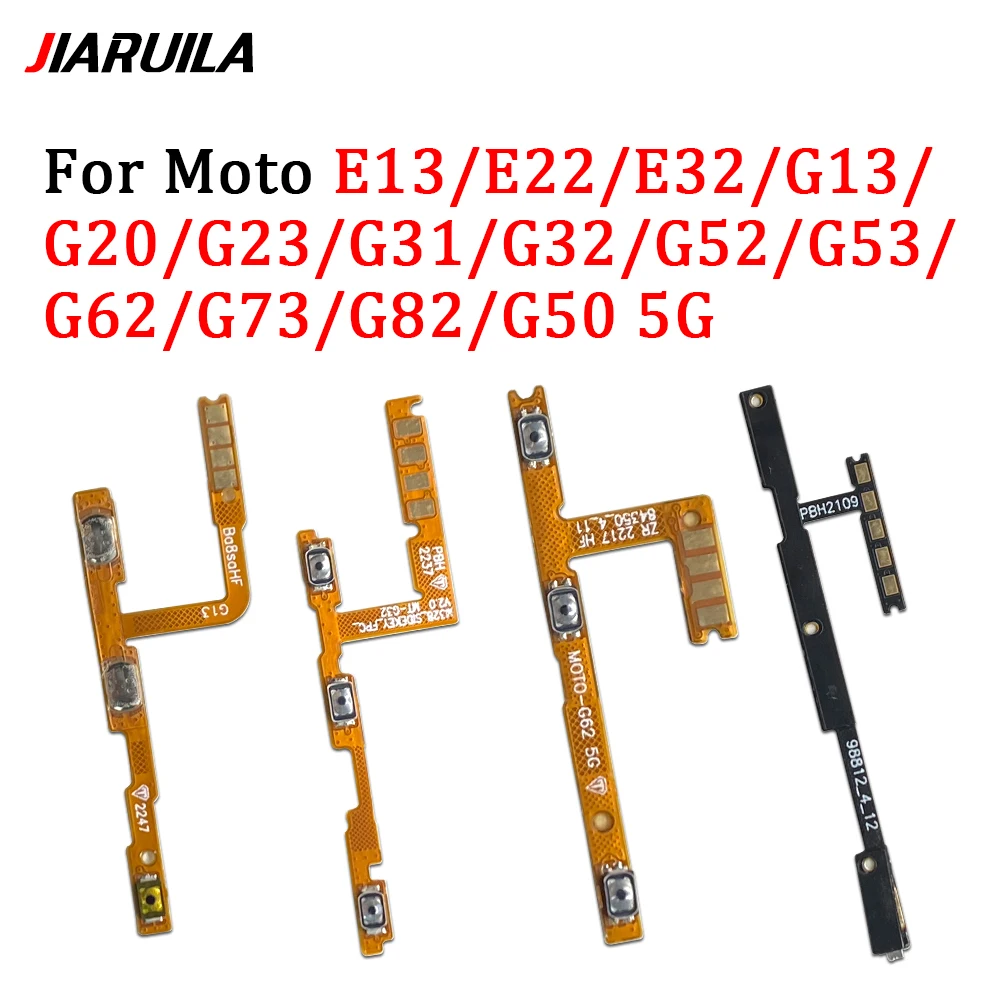 For Moto E13 E22 E32 G13 G20 G23 G31 G32 G50 5G G52 G53 G62 G73 G82 Power On Off Button Volume Switch Key Control Flex Cable