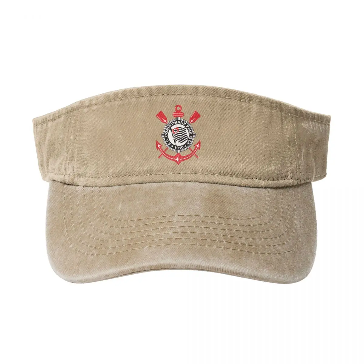 

Corinthians Paulista Brasil Washed Denim Empty Top Hat Breathable Caps Hats For Men