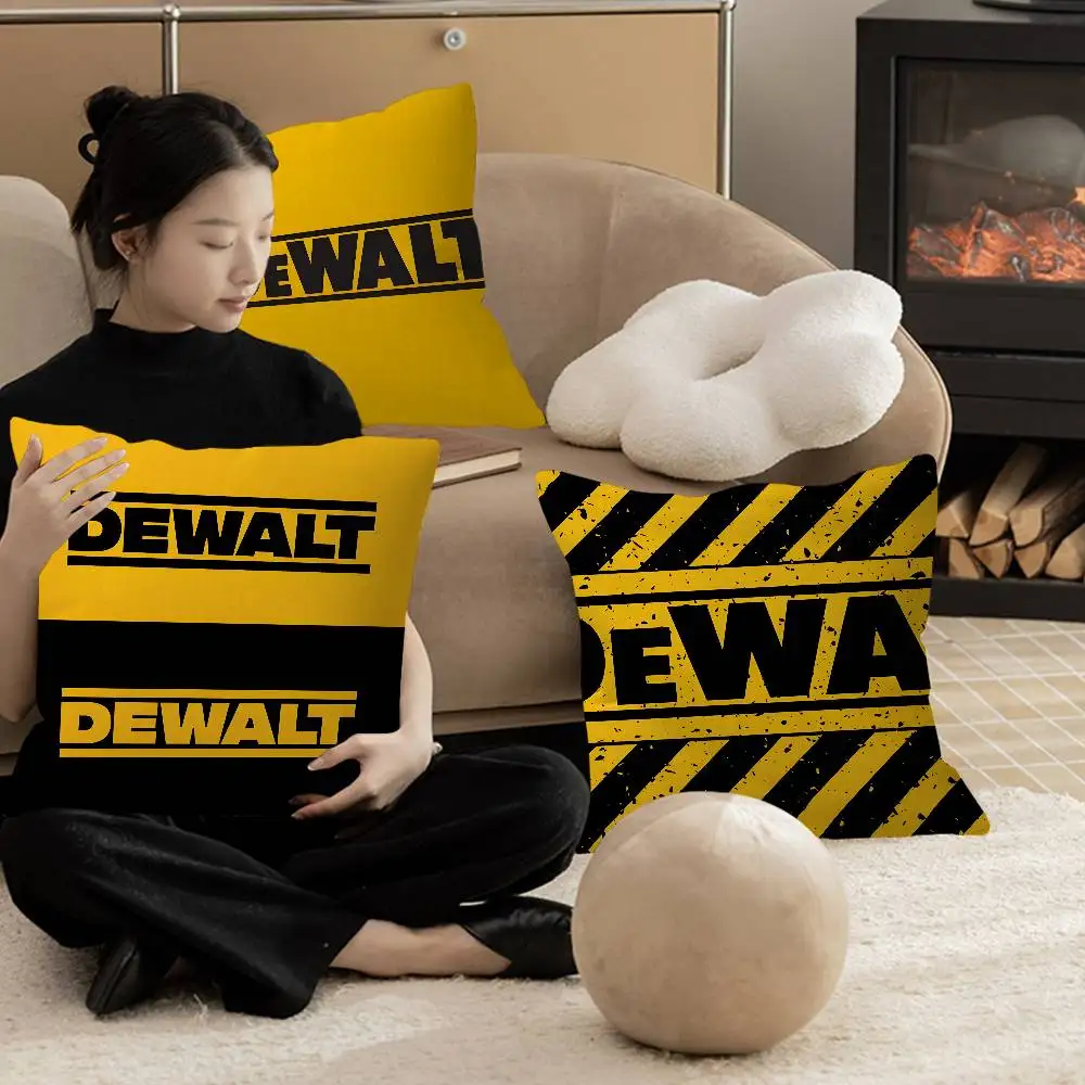 D-Dewalts Logo Personalized picture text home decorative pillows Household Gifts 45x45cm