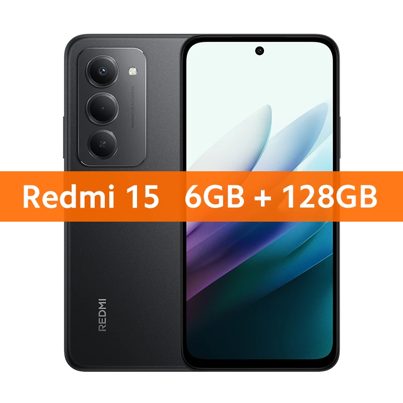 Global Version Redmi 15 Smartphone Snapdragon® 685 Mobile Platform 6.9" Up to 144Hz 50MP 7000mAh battery 33W fast charging IP64