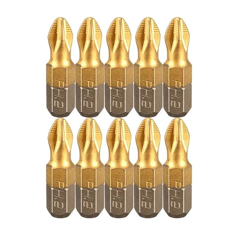 

652F Essential 10pcs PH2Cross Head Drill Steel Screwdriver Bit Set for DIY Project Quality Materials, Various Applications