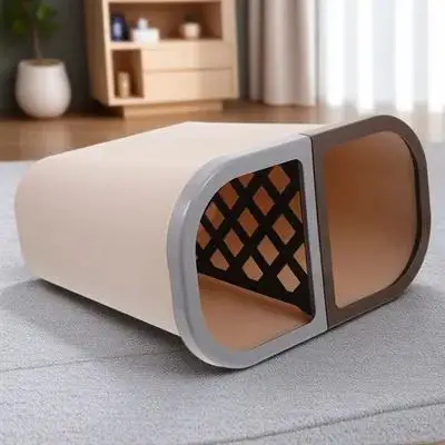 

Double Compartment Trash Can Kitchen Garbage Bin Wet Dry Waste Separation Plastic Waste Bin Home Office Hotel Use