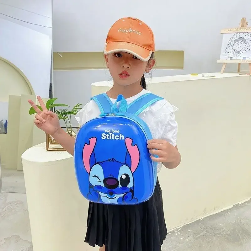 Disney Mickey mouse Minnie Stitch school bag kindergarten boy girl backpack frozen minnie cute cartoon egg shell backpack