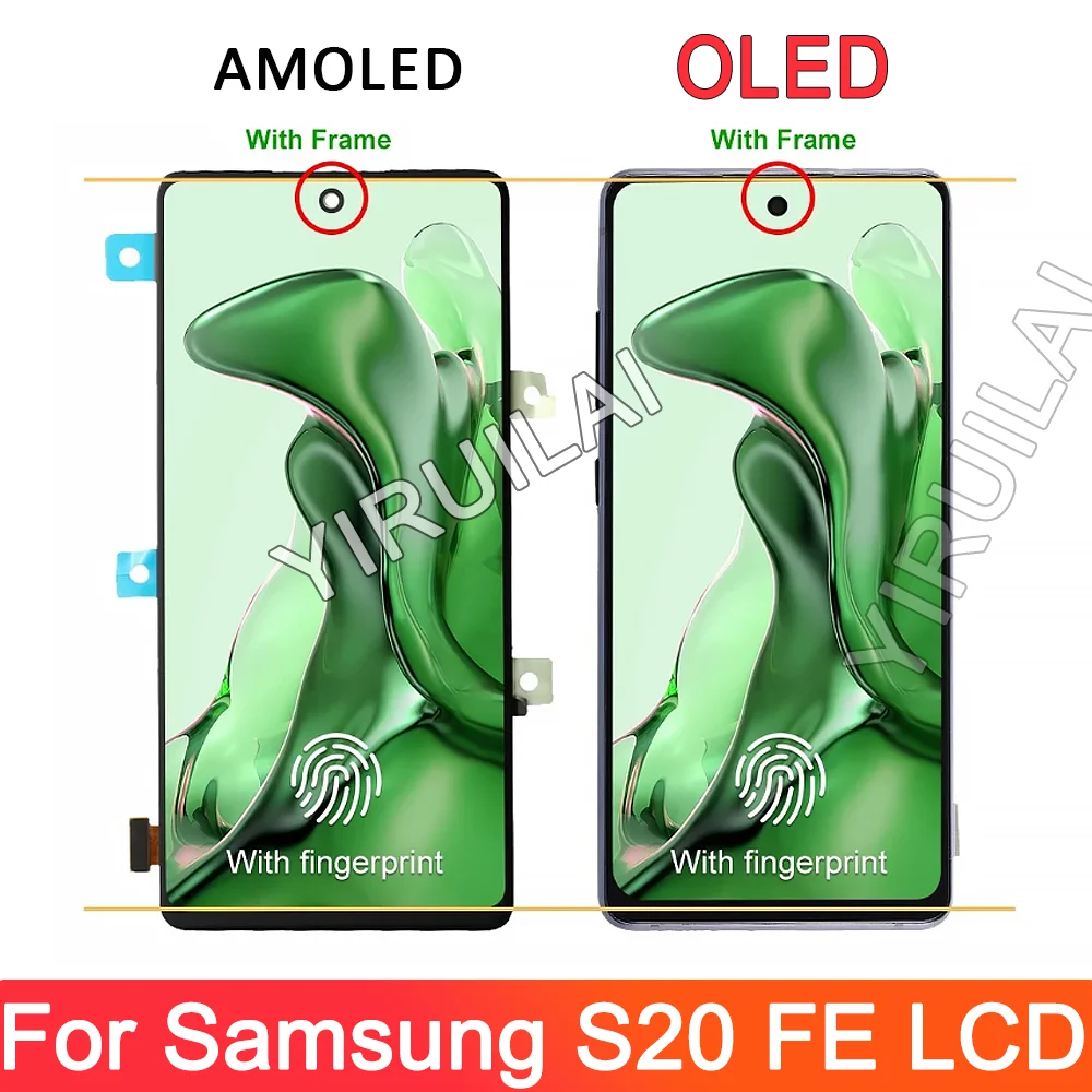 OLED For Samsung  Galaxy S20 FE G780F G780F/DSM G780G LCD Display Touch Digitizer Assembly For S20FE  Screen Replacement