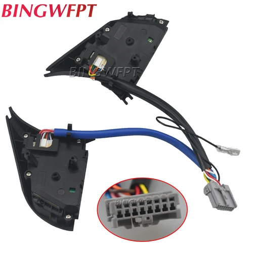 Imagen 2 del producto Botones de Control de crucero de Audio multifunción para volante para Nissan Note Epower-2018 Np300 2017 con interruptor de botón de retroiluminación