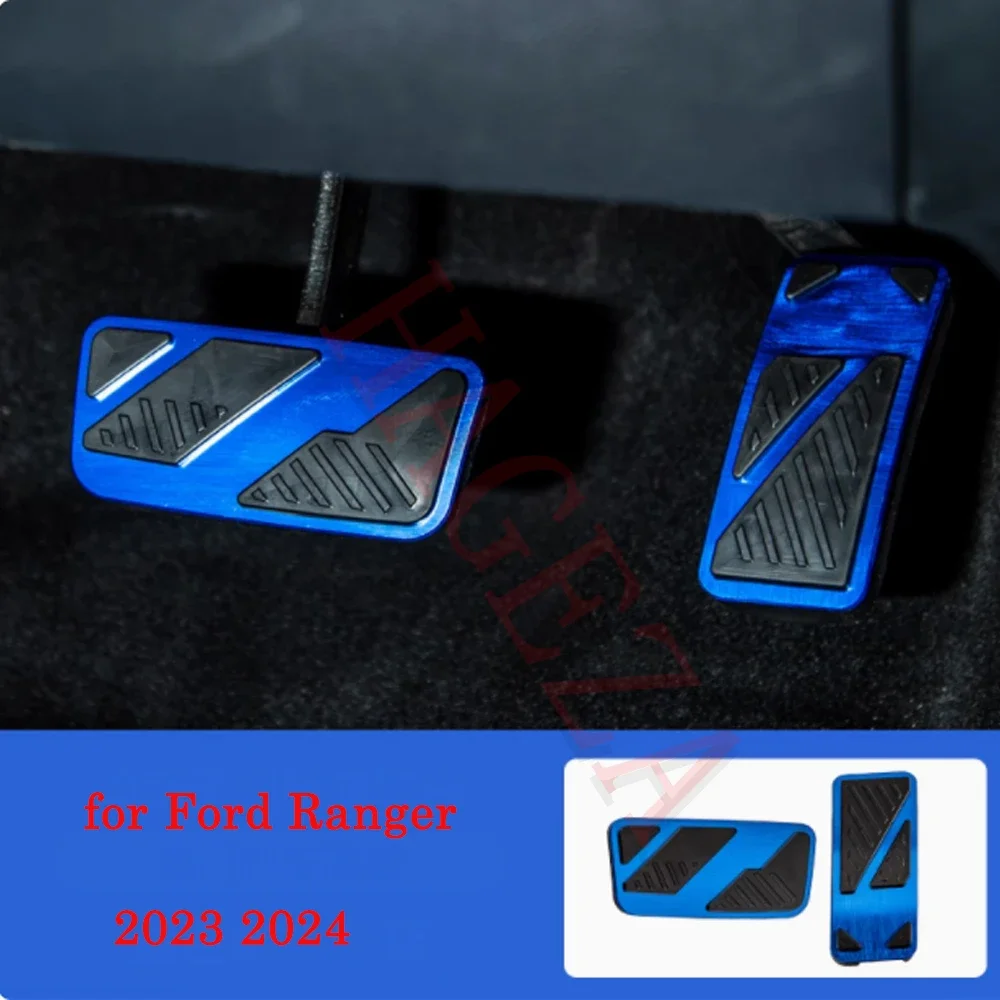 Auto Non-Slip Automatic Gas Brake Foot Pedal Pad Cover For Ford Ranger 2023-2024 Car Refit Accessories