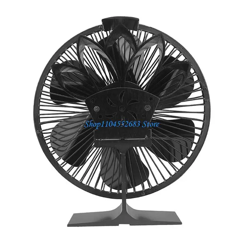 

Y6GD Heat Powered Stove Fan with Cover for Wood Log Eco Friendly Larger Air