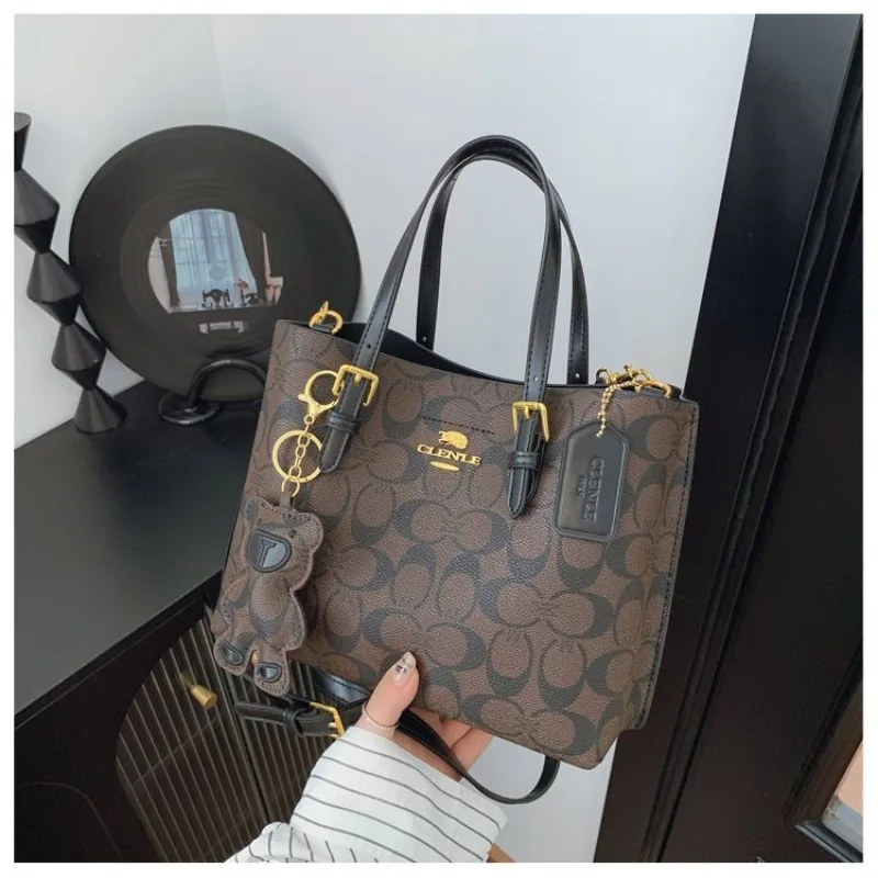Borsa a secchiello, grande capacità, sensazione di fascia alta, borsa tote, alla moda per il pendolarismo al lavoro, borsa da donna, borsa a tracolla, borsa a tracolla