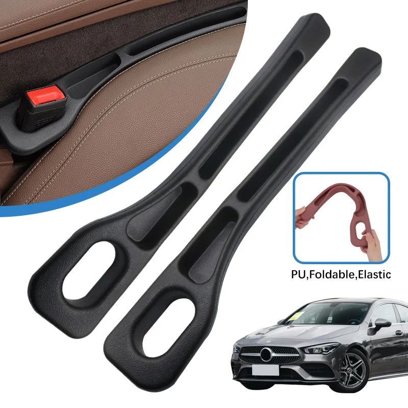 2PC For Mercedes Benz CLA Class W117 2016-2019 250 Car Seat Gap Filling Plug Cushion Side Seam Leak Proof Strip Auto Accessories