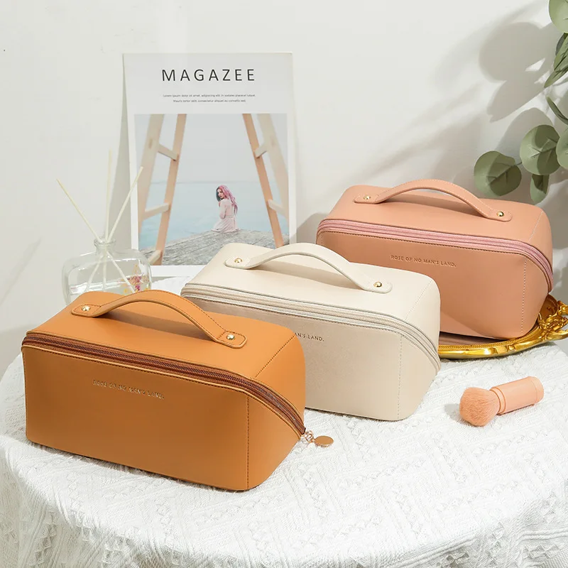 Homefish Organizer - Neceser de lujo para mujer, estuche de maquillaje, bolsa de almacenamiento, caja de lujo para mujer, bolsa de cosméticos, bolsa organizadora para viaje con cremallera