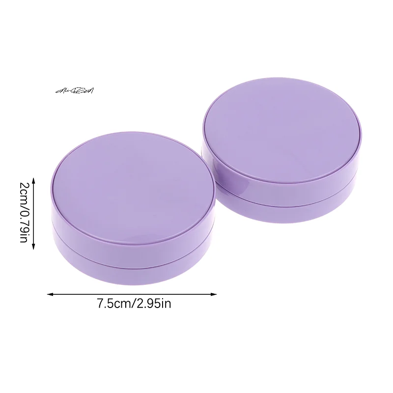 Purple Air Cushion Foundation DIY Kit with Empty Puff Mirror BB Cream Container Sponge Makeup Case - Beauty Cosmetic Use