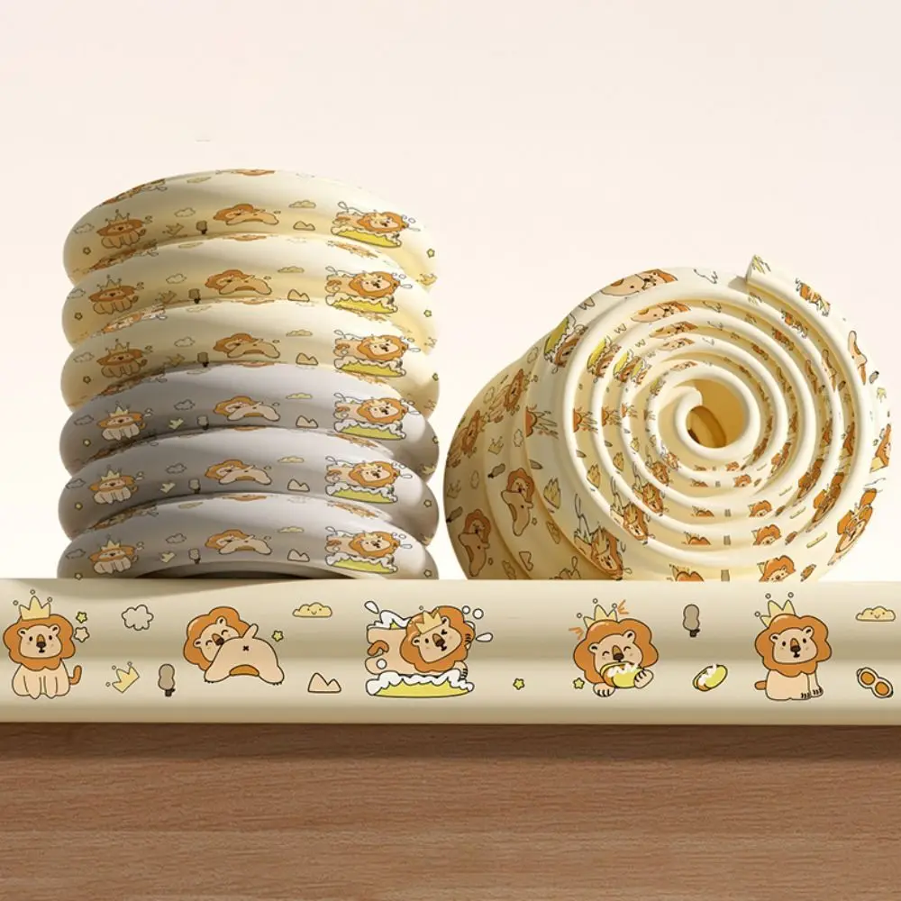 

Durable 2m Desk Edge Guard Strip Baby Safety Cartoon Digital Pattern Wall Corner Protector Thickend Soft Foam Bumper Bedside