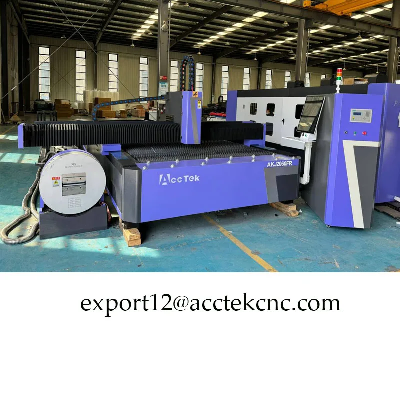 Actek-炭素鋼レーザーカッター,金属管およびプレート,回転装置を備えたレーザー切断機