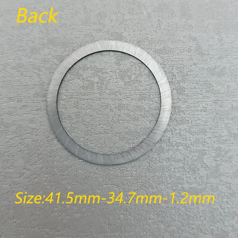 Bisel de cerámica inclinable de 41,5mm * 34,7mm, anillo de inserción con incrustaciones de caja de reloj, reemplazo enchufable de piezas de accesorios de reloj