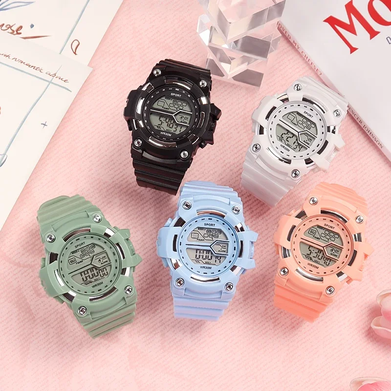 LED Digital Kids Watches Luminous Waterproof Sport Children Watch Silicone Strap Electronic Wrist Watch for Boys Gril Reloj