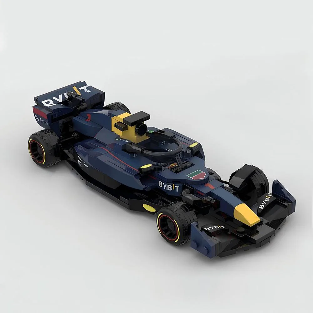Nova velocidade do campeonato RB18 da série MOC Racing 2022 ​ ​ Conjunto de modelo de carro DIY blocos de construção montagem brinquedos crianças meninos conjunto de presente