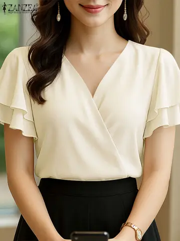 10 best sales महिलाओं के लिए रफ़ल टॉप - №7