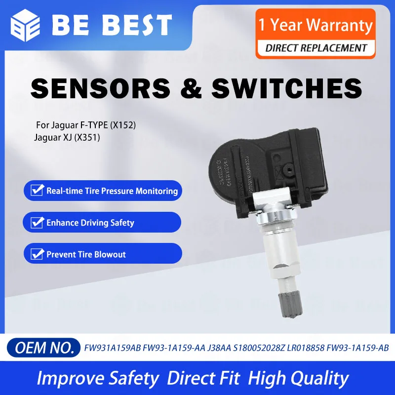 

4PCS FW931A159AB FW93-1A159-AB TPMS Tire Pressure Sensor For Land Rover Range Rover Jaguar XJ Peugeot Citroen Ford Mazda Fiat