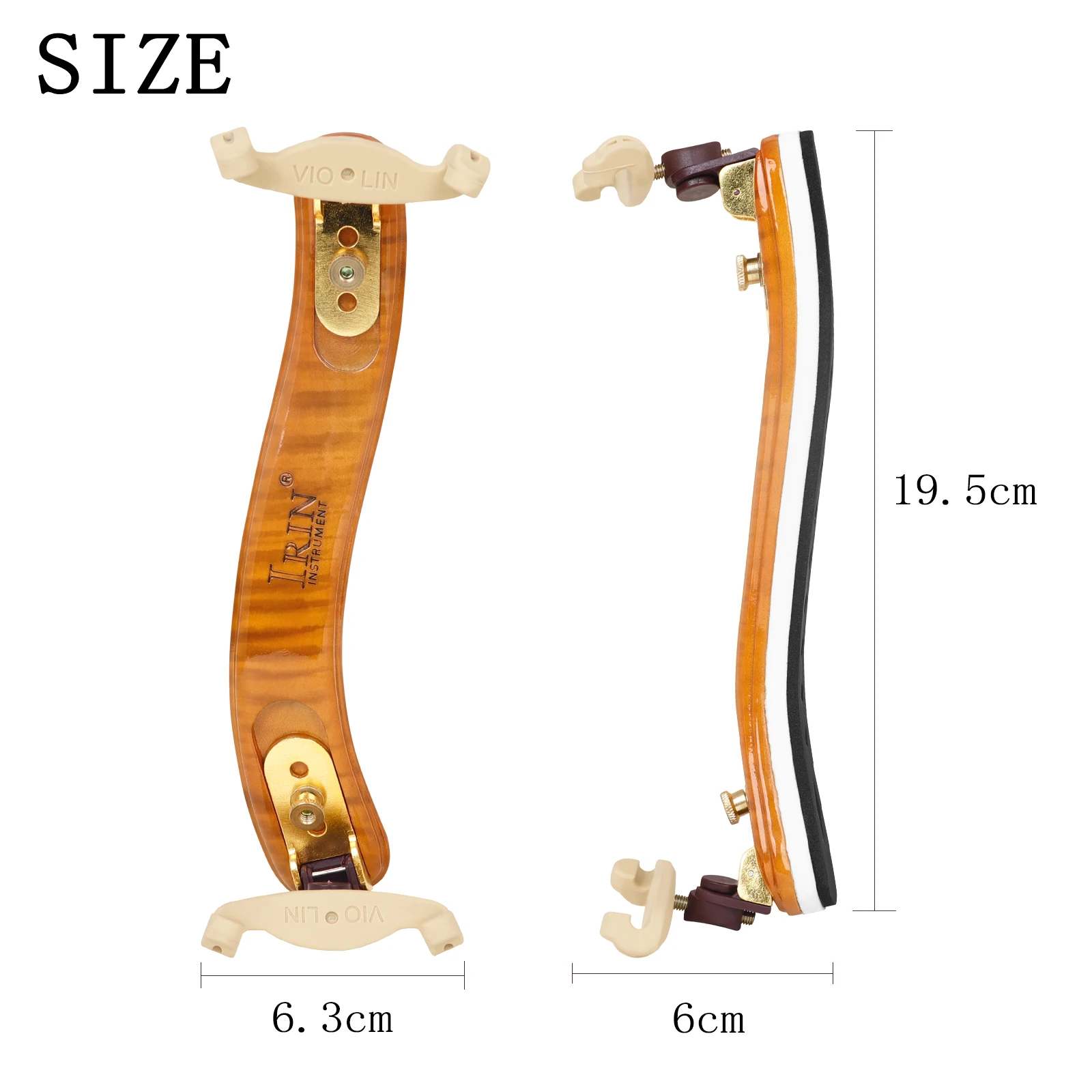 IRIN Violin Shoulder Rest 4/4 Adjustable Tiger Skin Violin Shoulder Pads Thickened Support Relief Musical Instrument Accessories