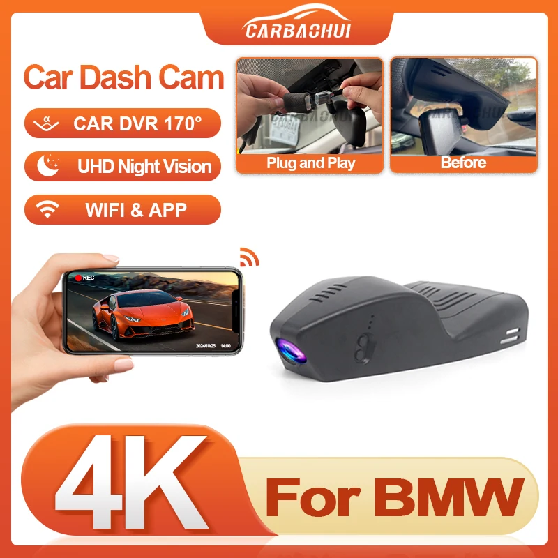 

HD 4K 2160P Dash Cam for BMW 4 Series M4 M440i G22 G23 G26 G82 G83 2020-2024 Car DVR Camera for 8 Series 2019-2025