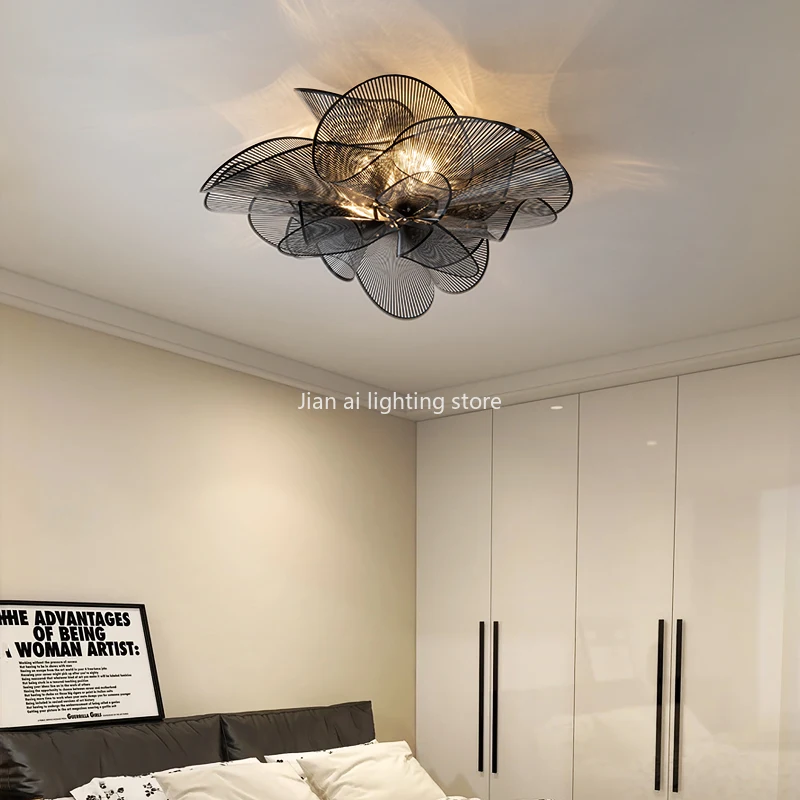 

New Luxury Modern Simple Top Hanging Light Bedroom Livingroom Study Hotel Northern Europe Advanced Sense Petal LED Ceiling Lamps