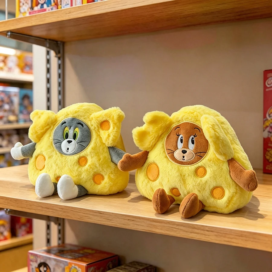 16cm Cheese Tom And Jerry Plush Toys Couple Cute Stuffed Companion Dolls for Kids Home Decor And Holiday Gifts
