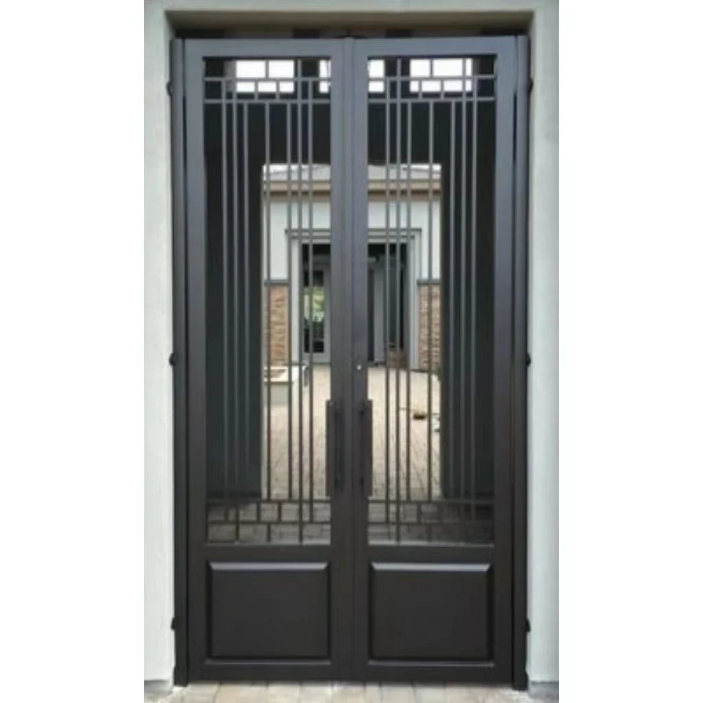 xx-Customization Reasonable Price Simple Iron Door Design Iron Pipe Door Design New Iron Grill Window Door Designs
