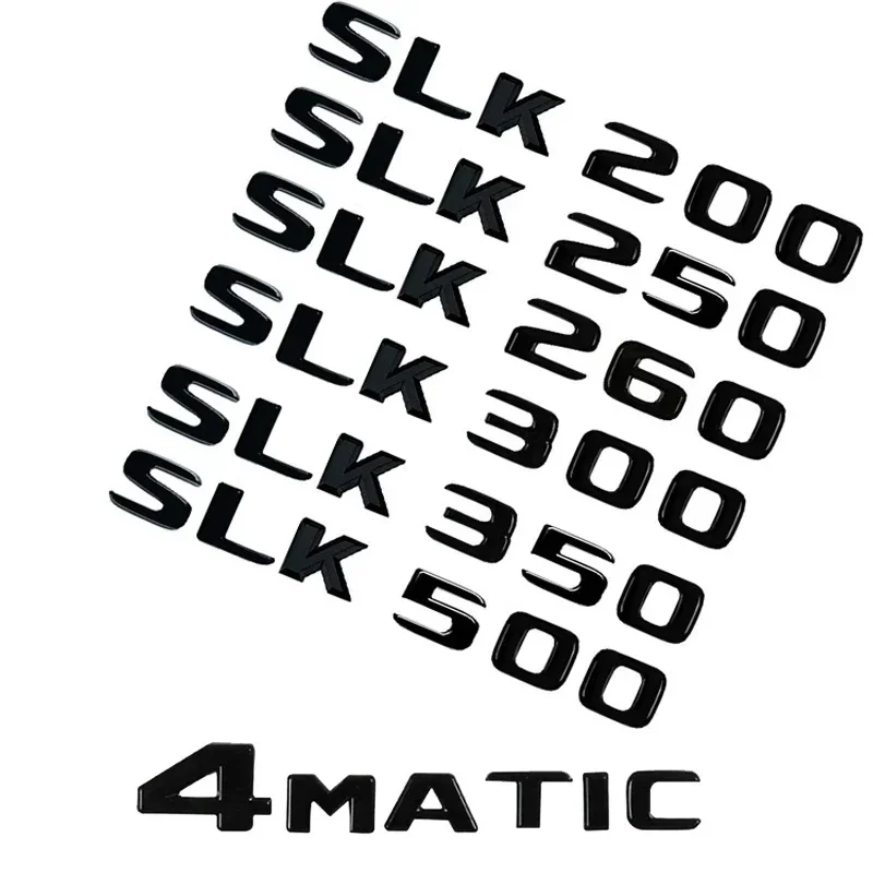 ABS Tail Rear Trunk Badge Emblem Letter Stickers For Mercedes Benz SLK R170 R171 SLK55 SLK63 SLK200 SLK250 SLK300 SLK320 SLK350