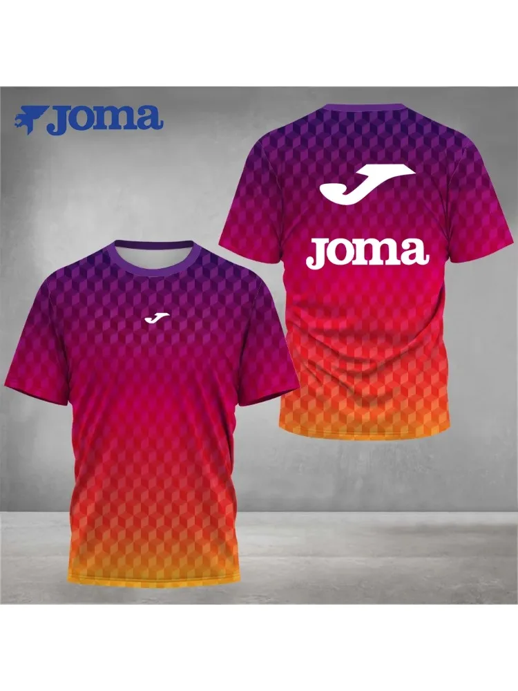 تي شيرت JOMA Summer German ثلاثي الأبعاد مطبوع بأكمام قصيرة للرجال لممارسة الرياضة في الهواء الطلق واللياقة البدنية والجري عالي الجودة سريع الجفاف وجيد التهوية #3