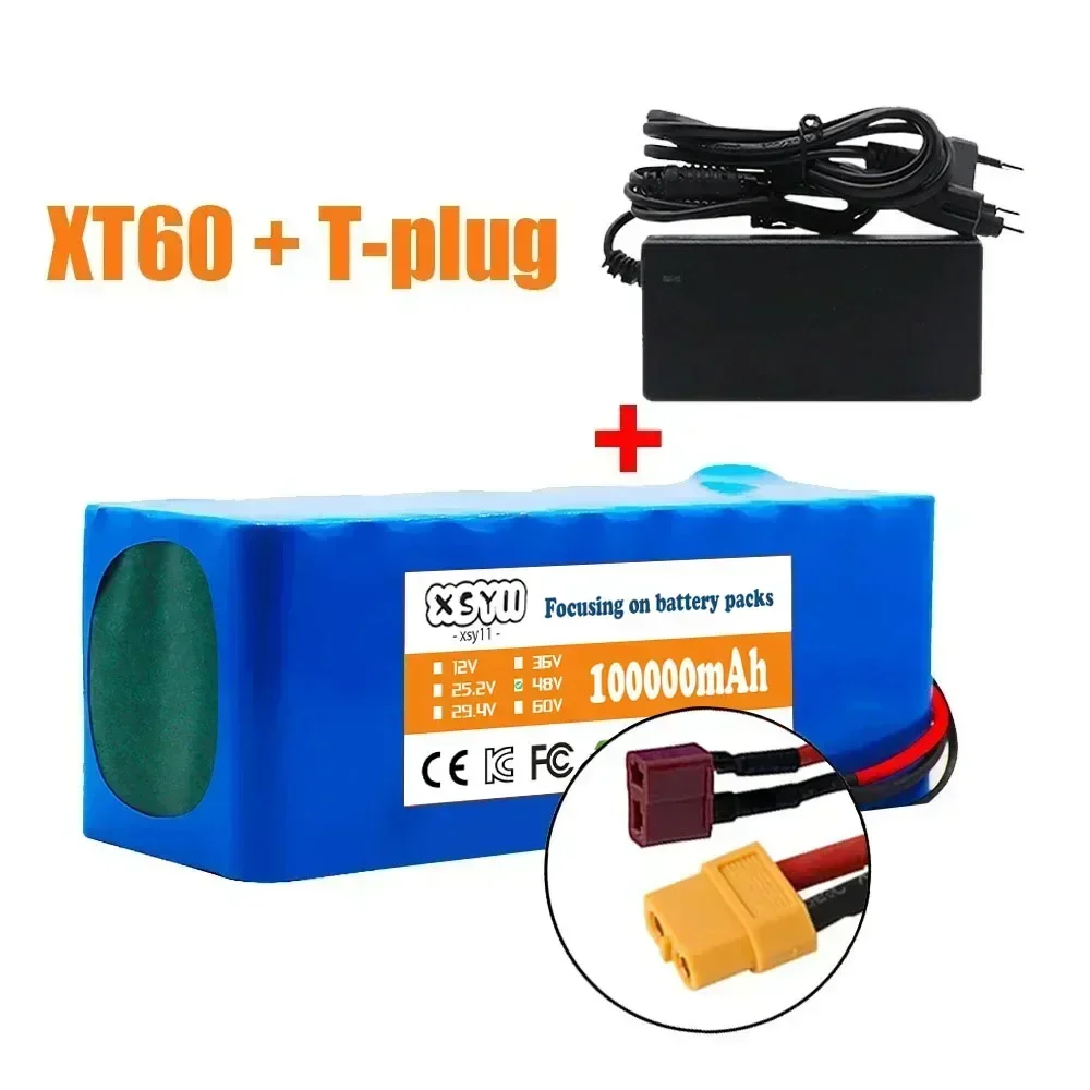 13S3P 48V 100000mAh 100Ah 1000W lithium-ionbatterijpak met BMS + 54,6V oplader