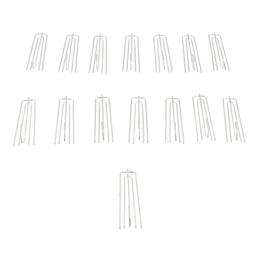 Metal Curtain Pinch Pleat Hooks Silver Window Drapery Hook Set Curtain Supplies for Home Craft DIY