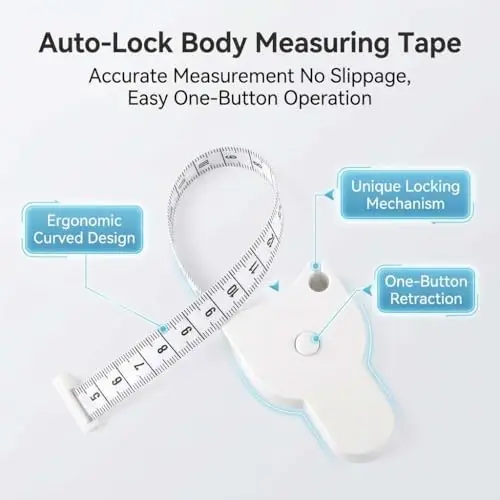 1/2pcs Portable Fitness Telescopic Health Tape Measure with Handle Torch Y-shaped Tape Measure Waist Circumference Tape Measure