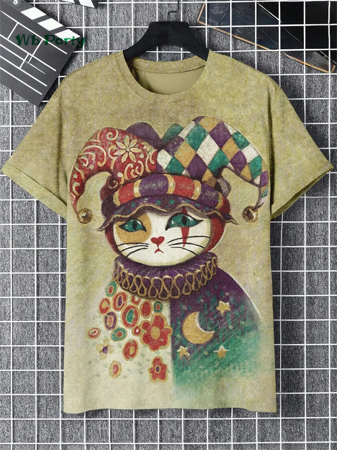 Funny Animal Print Men's T-Shirt 3D Art Design Cat Pattern Short Sleeve T-Shirt Hip Hop Streetwear Summer Men's Casual T-Shirt