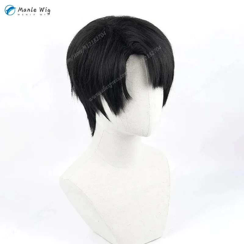 애니메이션 Yuuta 코스프레 30cm 짧은 검정색 Okkotsu Yuta 가발 내열성 합성 머리 할로윈 + 무료 가발 모자 vb. ;8jp; 'jjjk