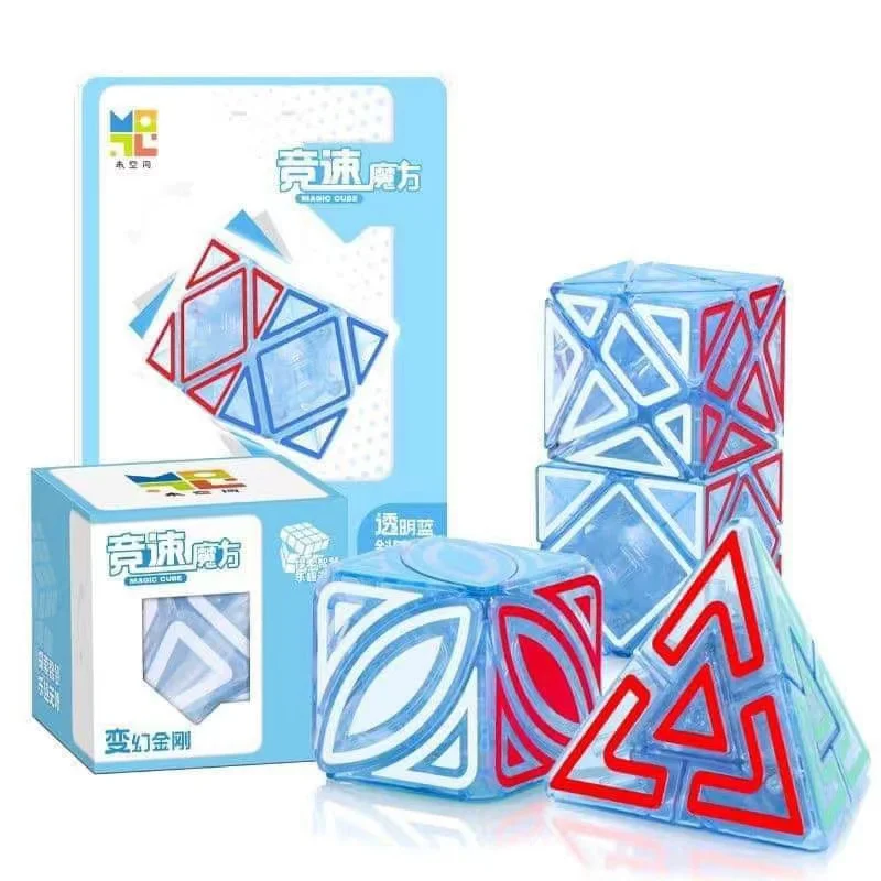 Yongjun Space Transparent Special-shaped Racing Cube Puzzle Początkujący Ukośny Obróć Klon Złota Wieża Deformacja Magiczna Kostka Zabawka