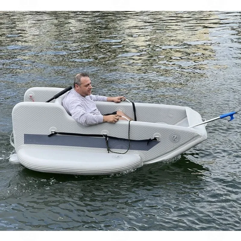 Commercial Single Boat, Lightweight, Portable Inflatable Watercraft, Kart Boat with Motor Thruster for Water Play
