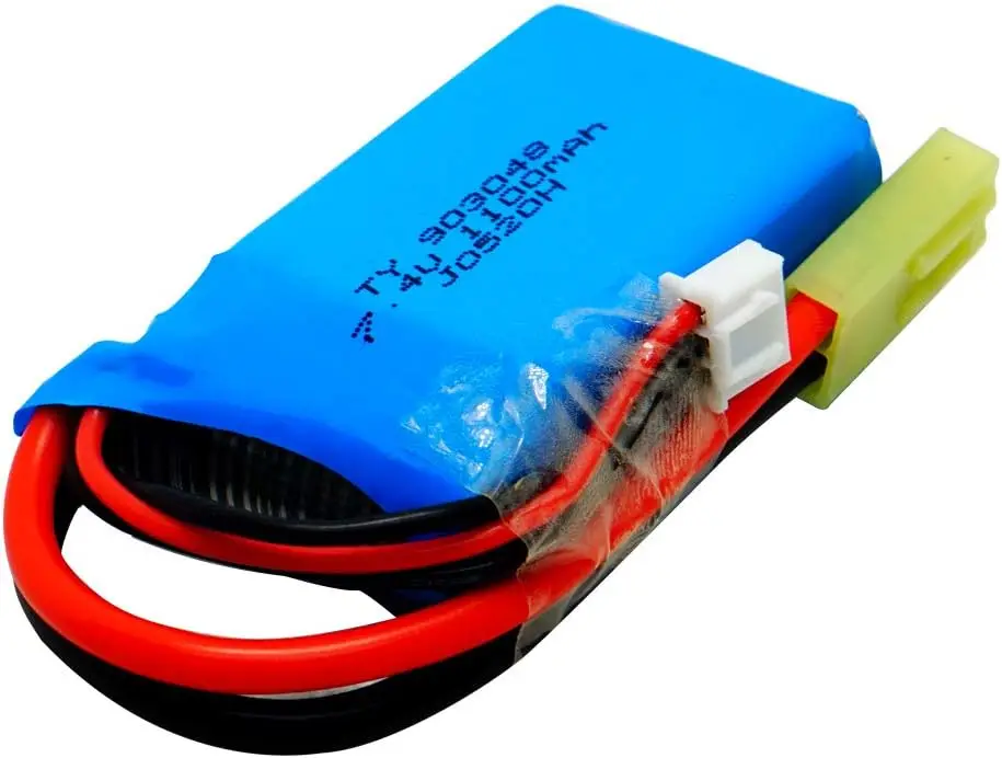 7.4V 1100mah 20C LiPo Battery Small Tamiya Plug z kablem USB do PXtoys 9300/9301/9301-1/9302/9303/9303-1 1/18 Rc Toys Cars