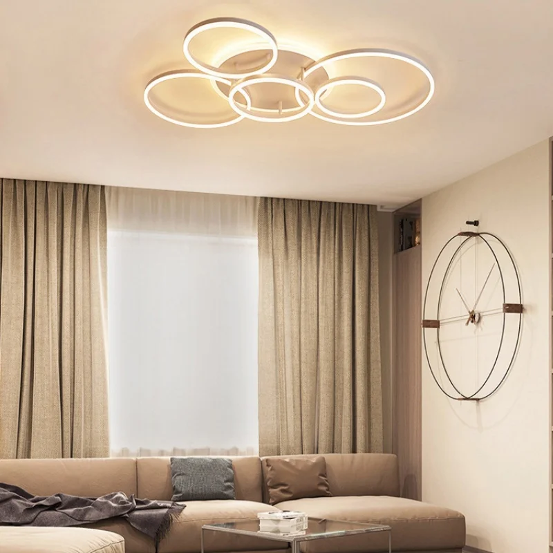 Modern Design Ring Ceiling Lamp Decorative Lustre Bedroom Circle Dimmable Living Room LED Ceiling Lights