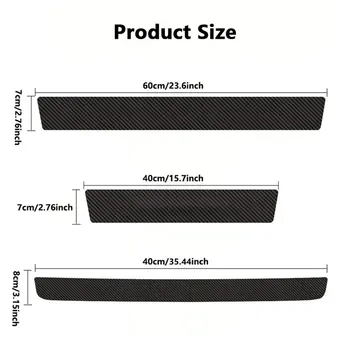 4/5 ks prahová lišta na auto zadní dveře ochranná nálepka pro Toyota Yaris práh kufru nárazník proti poškrábání fólie autopříslušenství 10 nejlepší prodej Zvýšený nárazník Toyota - №6